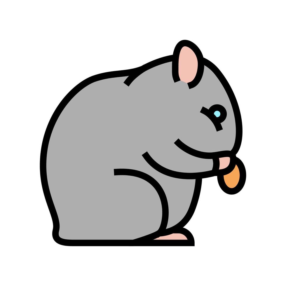 ilustração em vetor ícone de cor de animal de estimação hamster