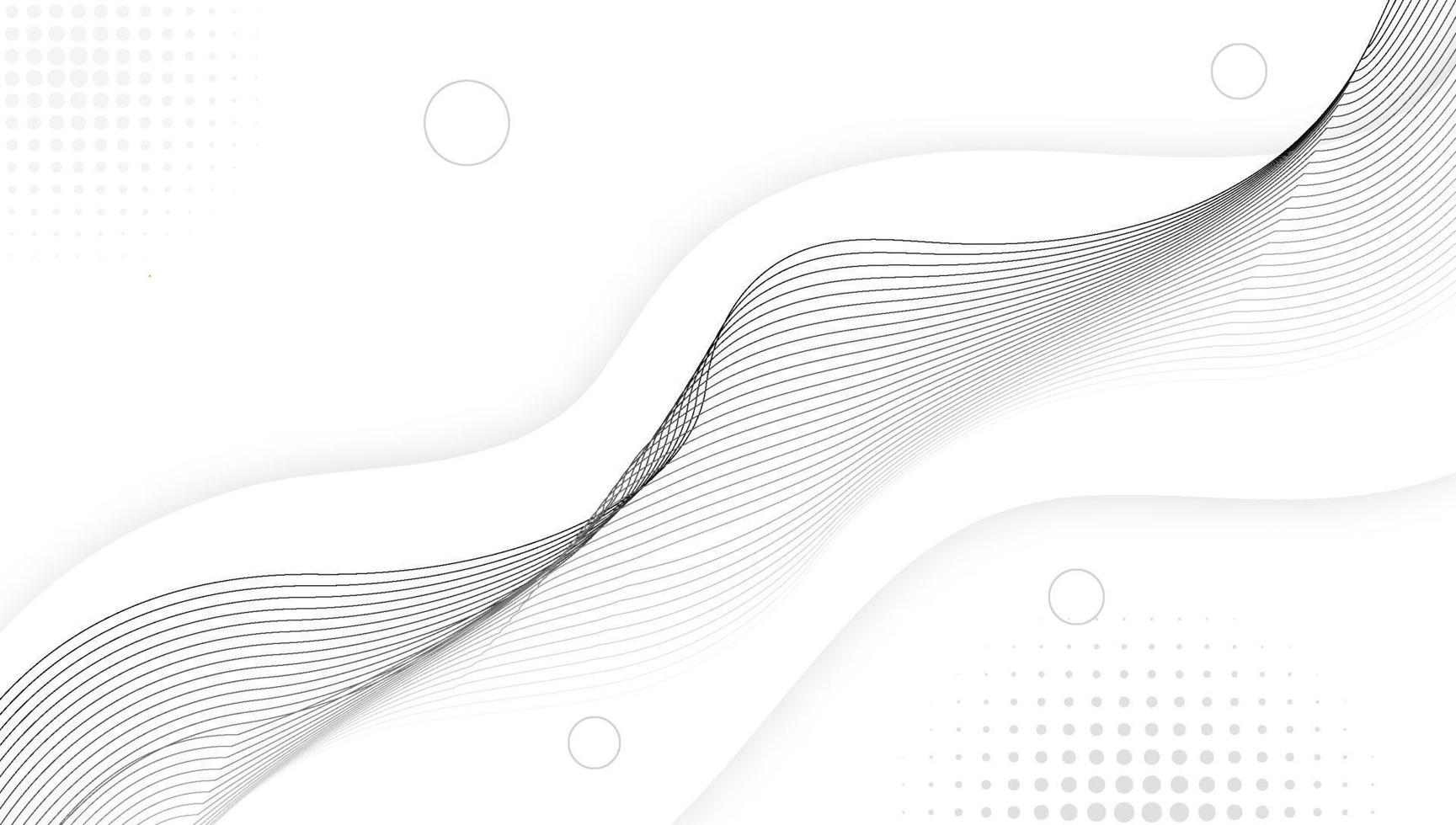 minimalista e moderno futuro abstrato geométrico ondulado branco e cinza ilustração de design de fundo vetor