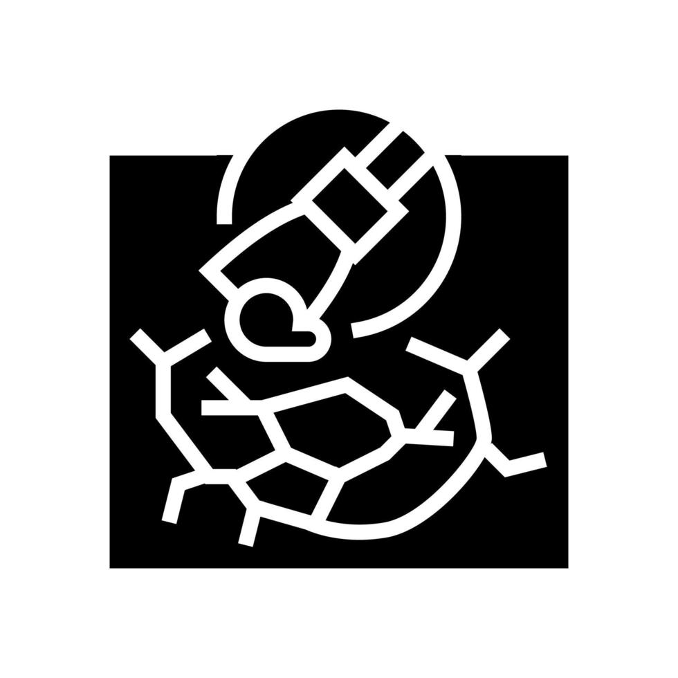 ilustração vetorial de ícone de glifo de reparo de drywall vetor
