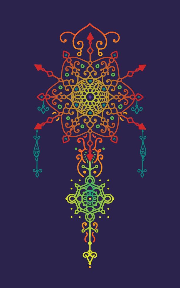 bela ilustração de totem de mandala vetor