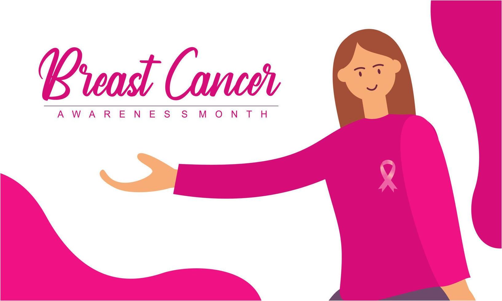 mês de conscientização do câncer de mama do grupo de diversas mulheres étnicas juntamente com o conceito de fita de apoio rosa vetor