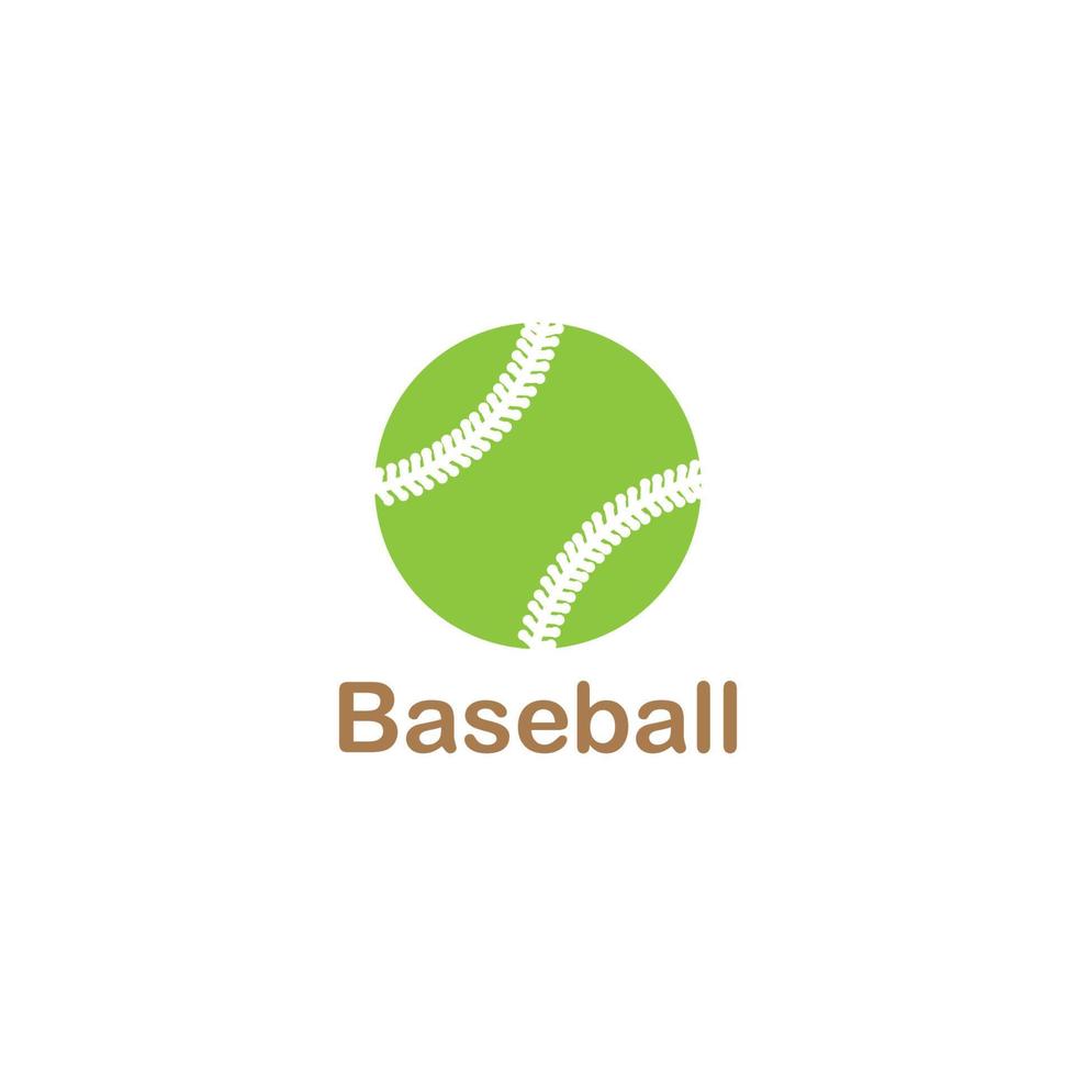 design de modelo de ilustração vetorial de ícone de beisebol vetor