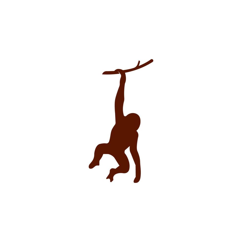 modelo de design de ilustração vetorial de logotipo de macaco. vetor