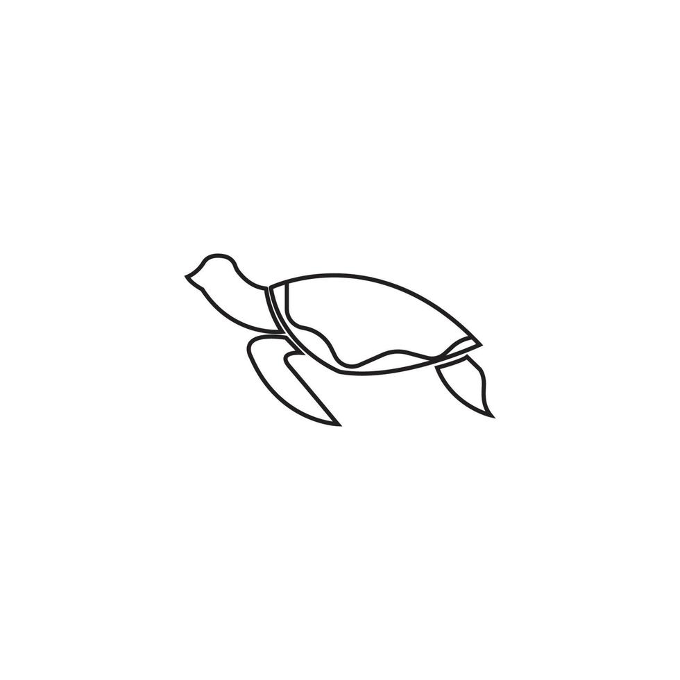 design de modelo de ilustração vetorial de ícone de tartaruga vetor