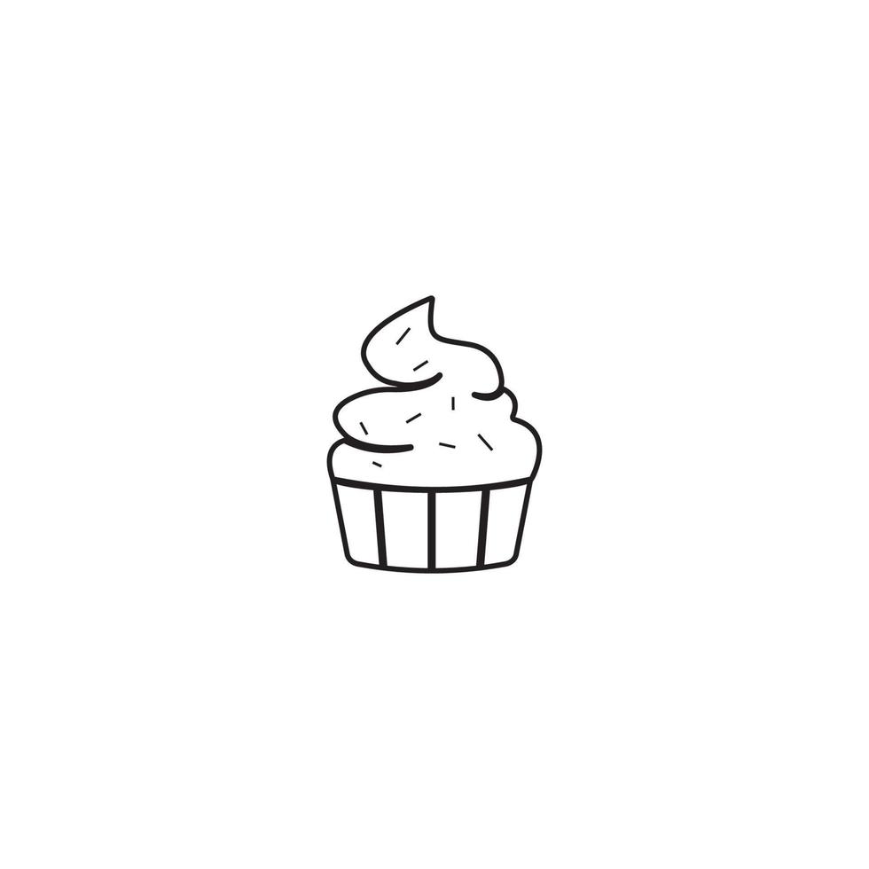 modelo de design de ilustração vetorial ícone muffin. vetor