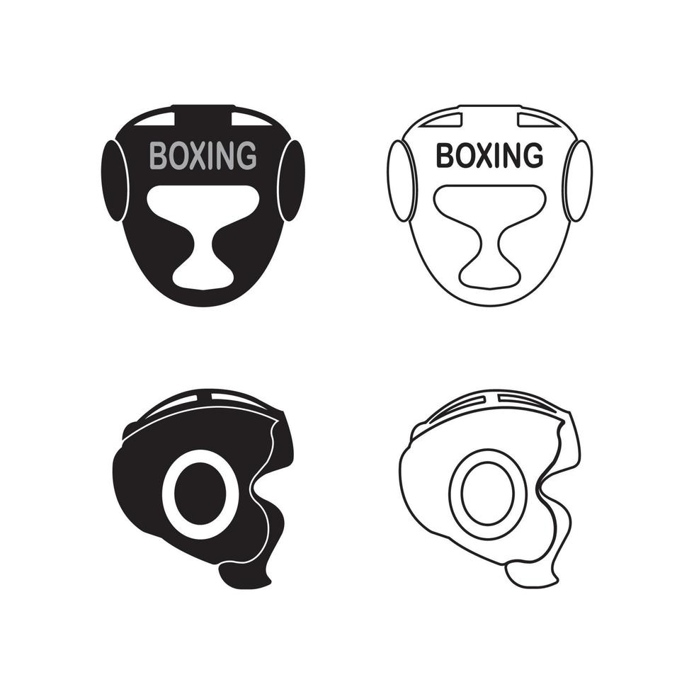 ícone de capacete de boxe vetor