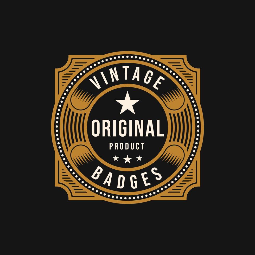 logotipo de ornamento de luxo vintage vetor