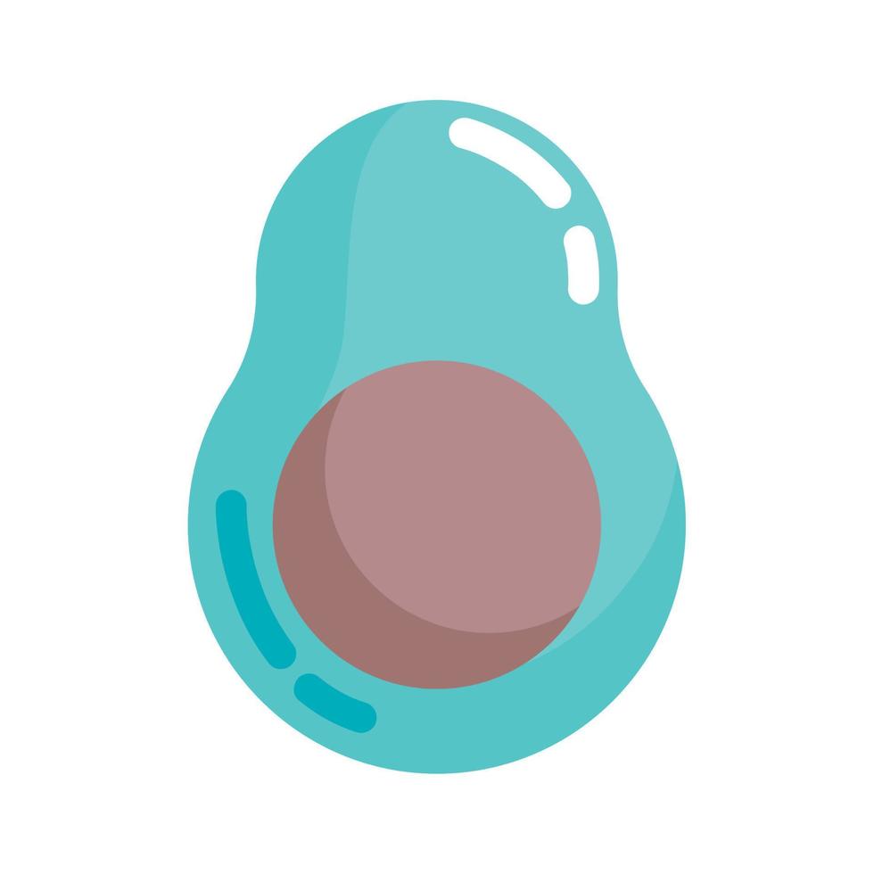 ícone de fatia de abacate vetor