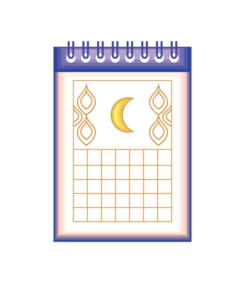 ícone do calendário do ramadã vetor