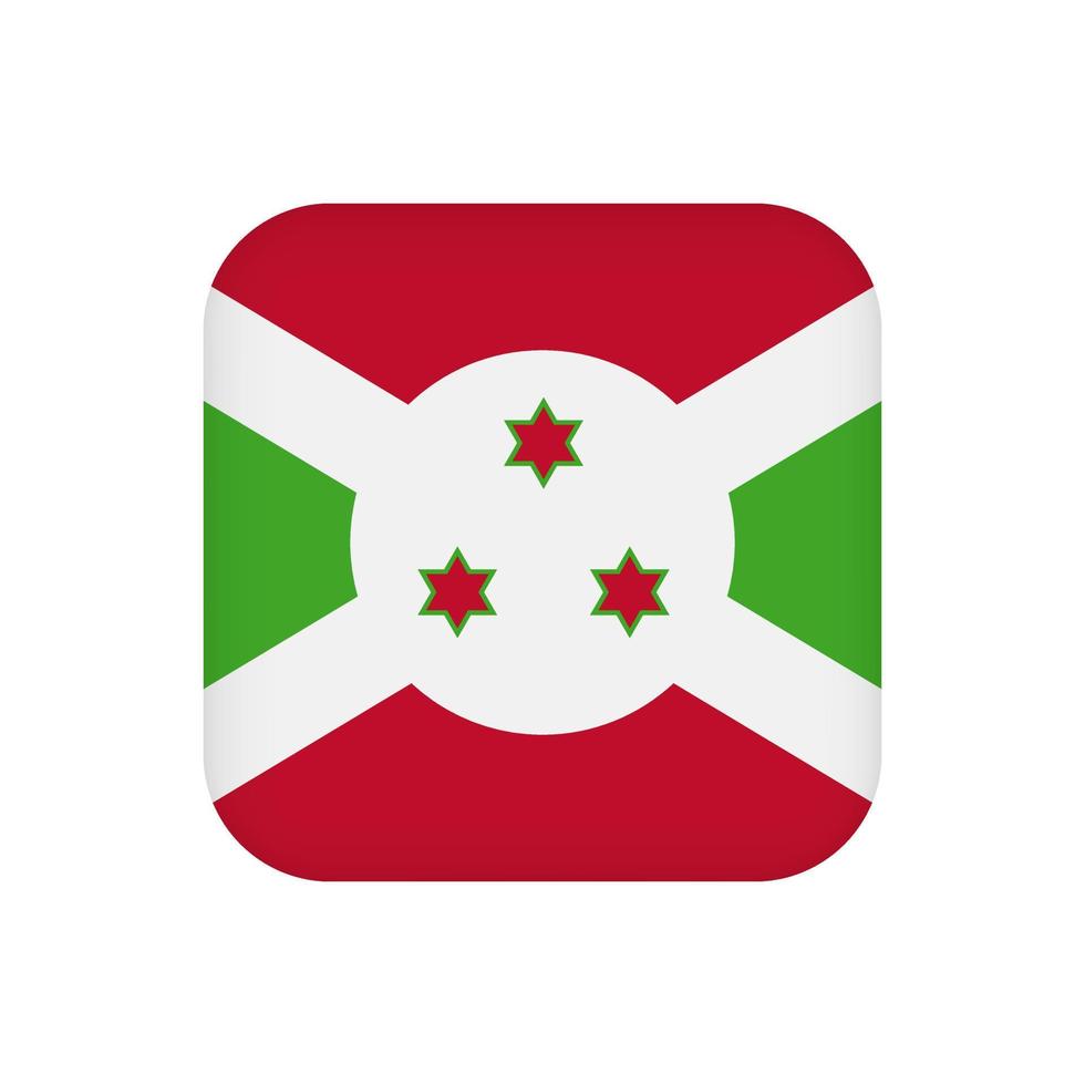 bandeira do burundi, cores oficiais. ilustração vetorial. vetor