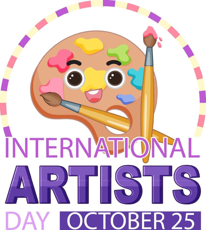 design de banner do dia internacional dos artistas vetor