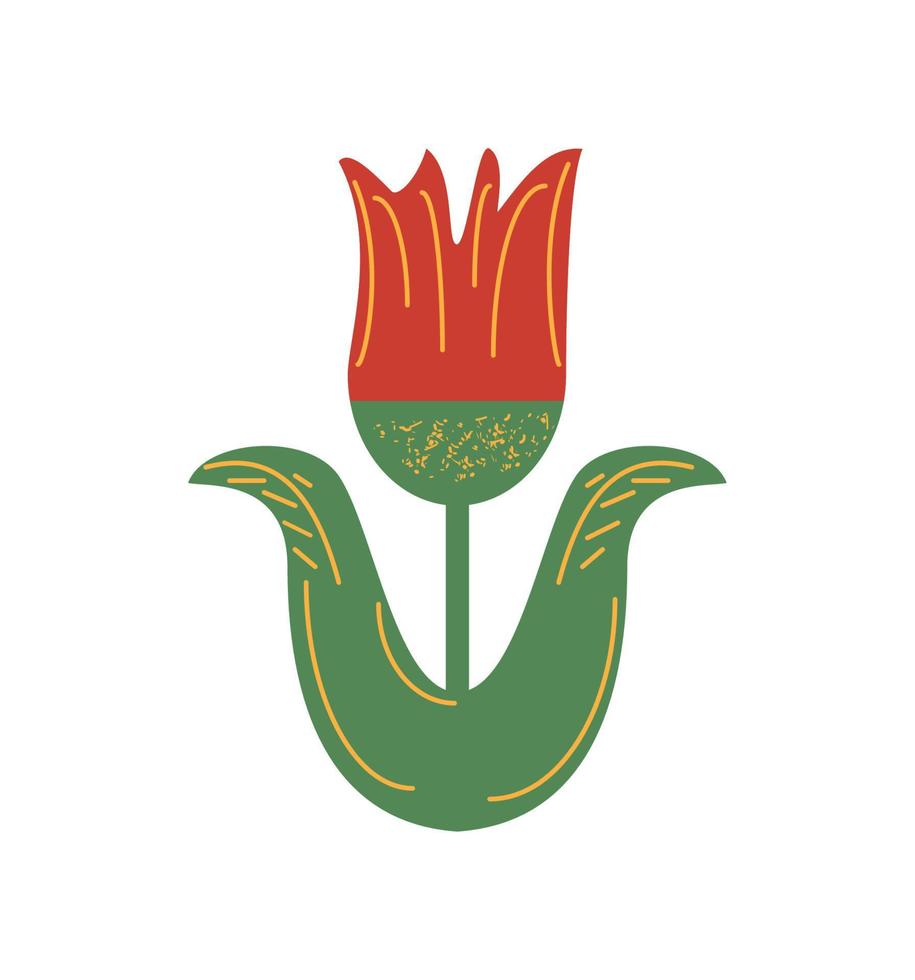 decoração de flores de tulipa vetor