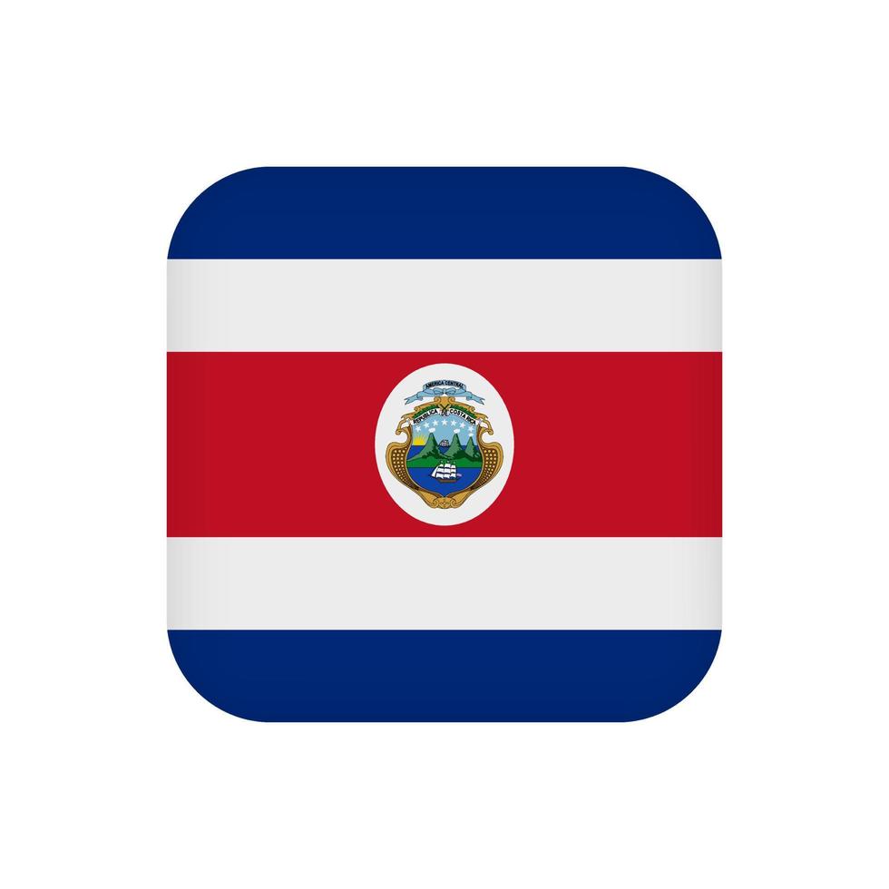 bandeira da costa rica, cores oficiais. ilustração vetorial. vetor