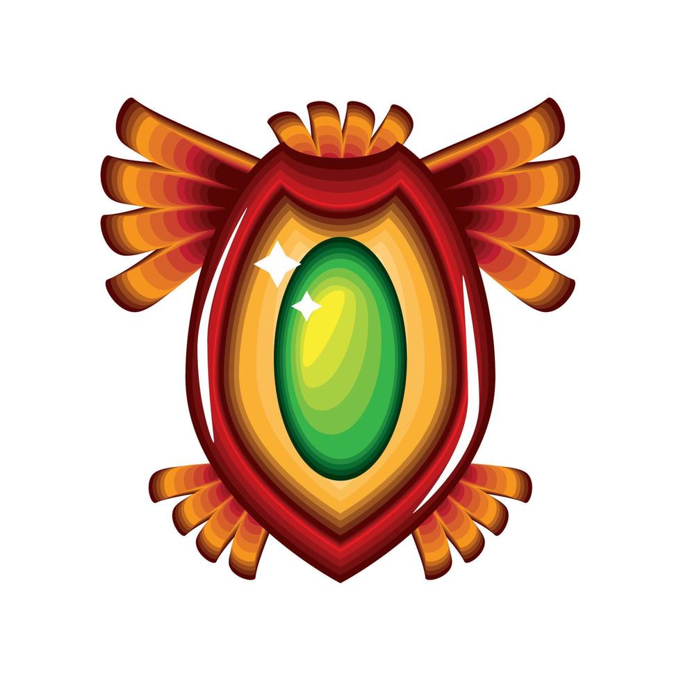 emblema de escudo de fantasia vetor