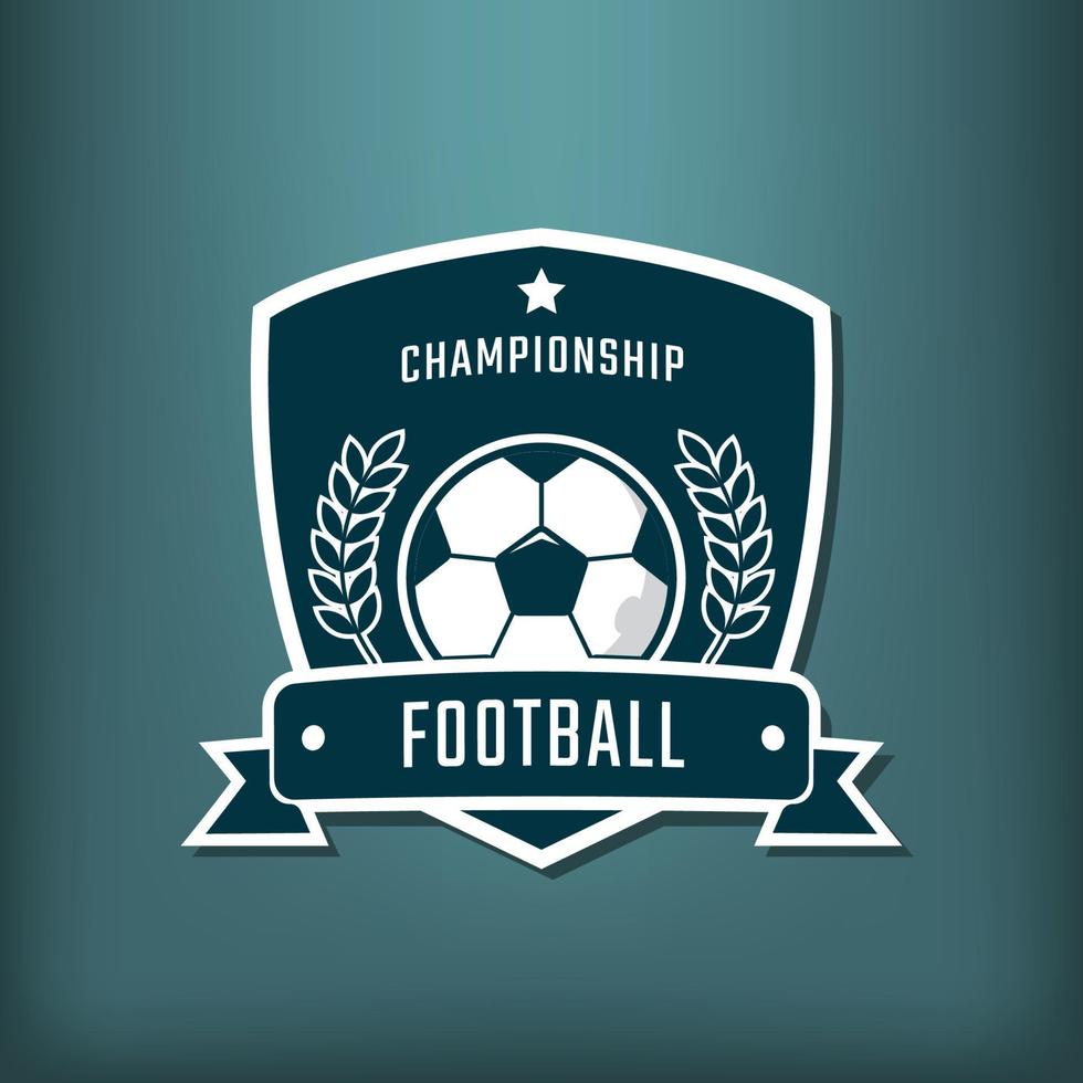 logotipo de futebol profissional moderno para equipe esportiva vetor