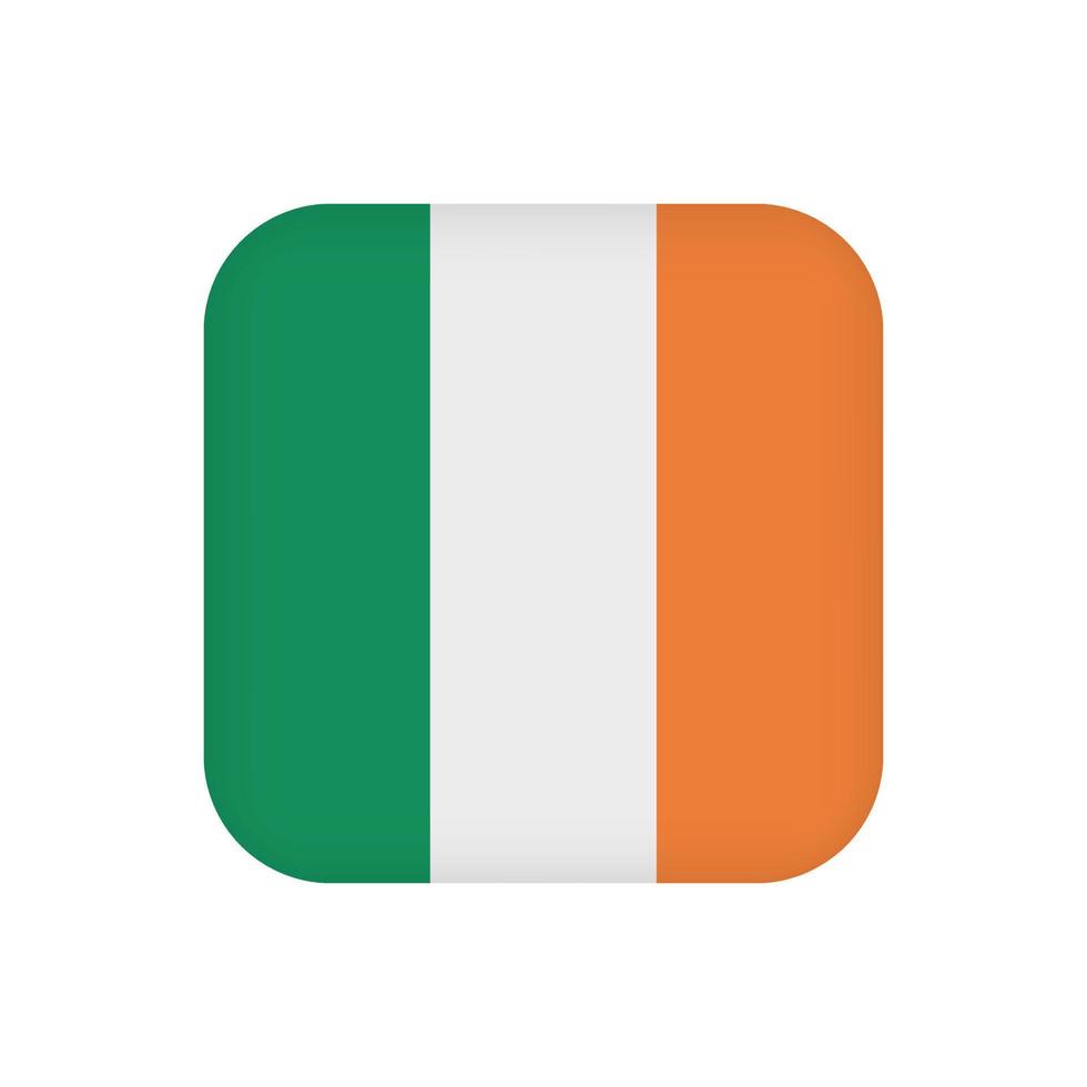 bandeira da irlanda, cores oficiais. ilustração vetorial. vetor