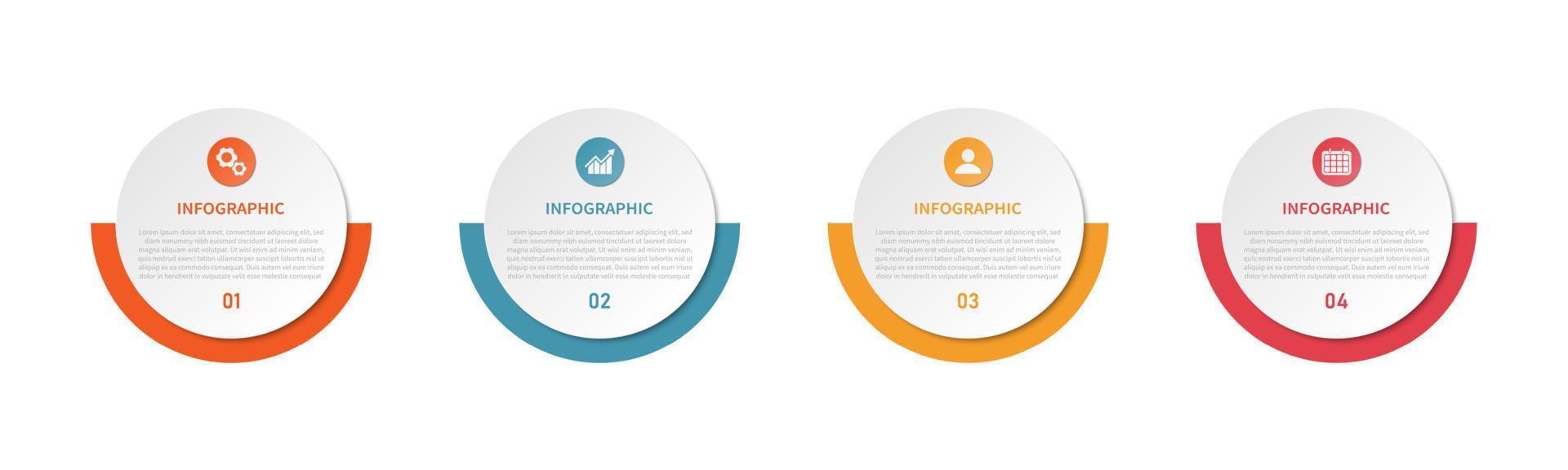 modelo de infográfico, conceito criativo para infográfico, ilustração vetorial vetor