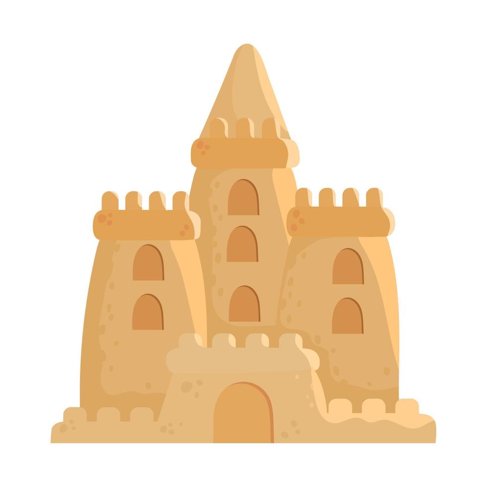 construção de castelos de areia vetor