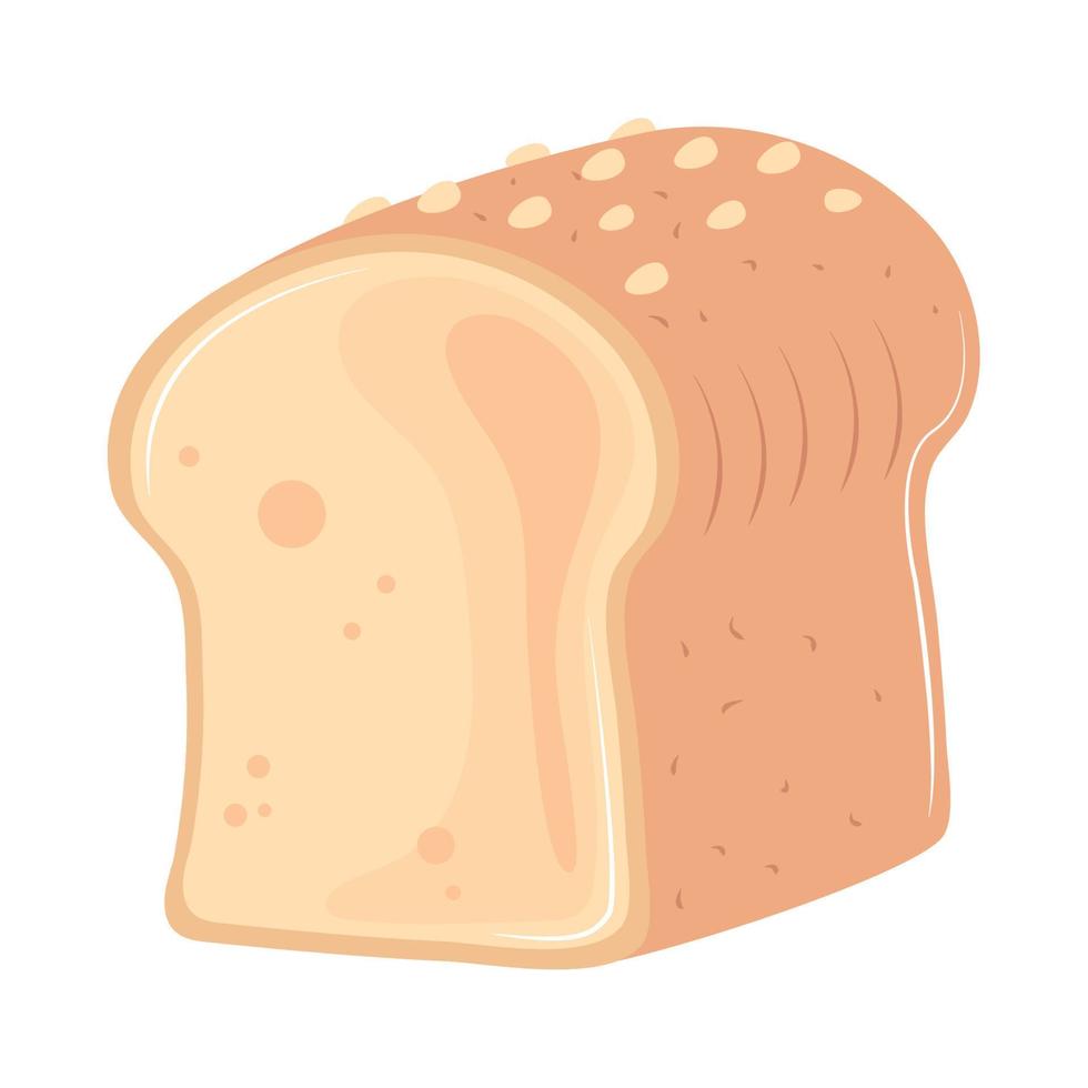 ícone de desenho animado de pão vetor