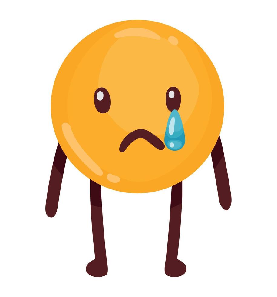 emoji clássico triste vetor