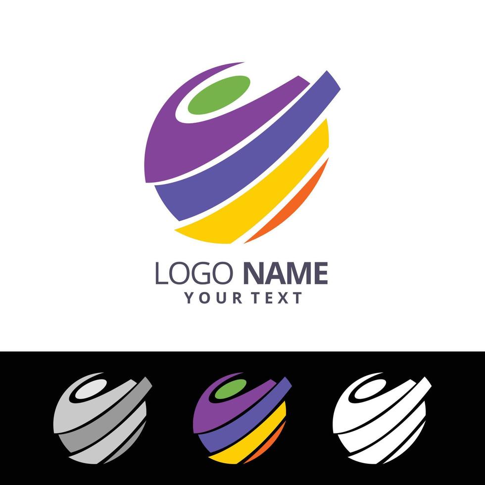 elegante e clássico, colorido, design de logotipo para negócios vetor