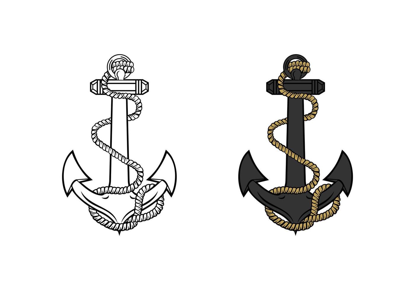 ilustração de design ega de âncora do corpo de fuzileiros navais do estado unido vetor