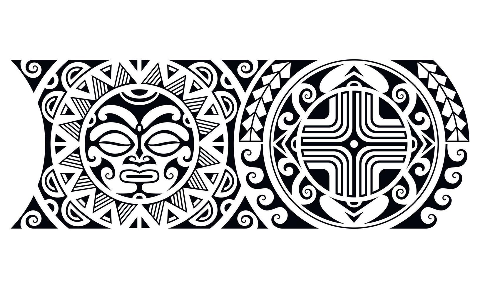 pulseira de tatuagem polinésia maori. vetor de padrão sem emenda de manga tribal.