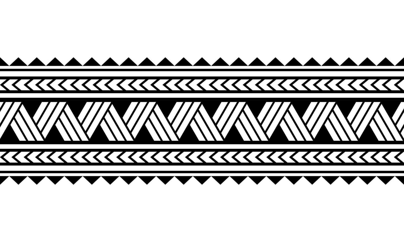 pulseira de tatuagem polinésia maori. vetor de padrão sem emenda de manga tribal.