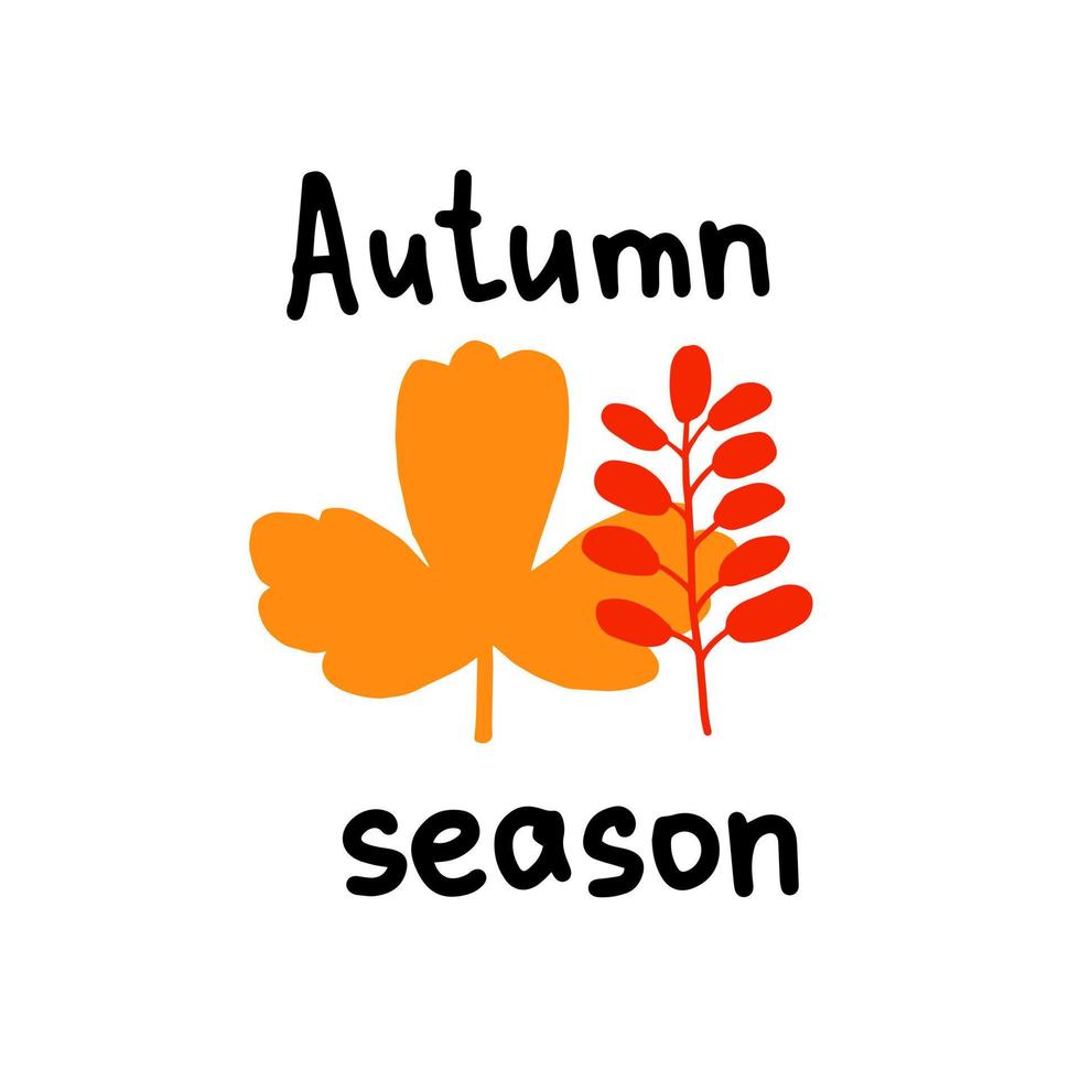 ilustração vetorial simples de temporada de outono vetor