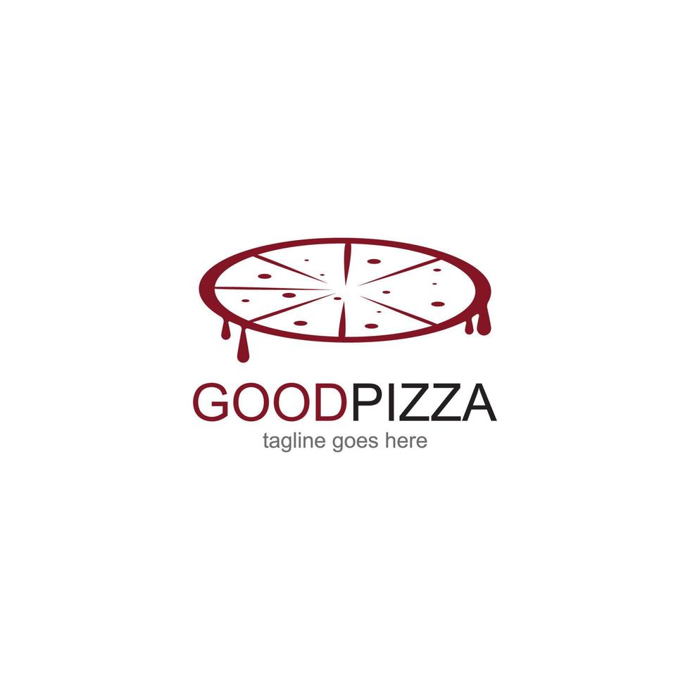 logotipo da pizzaria, ícone da pizza, emblema para restaurante de fast food. vetor