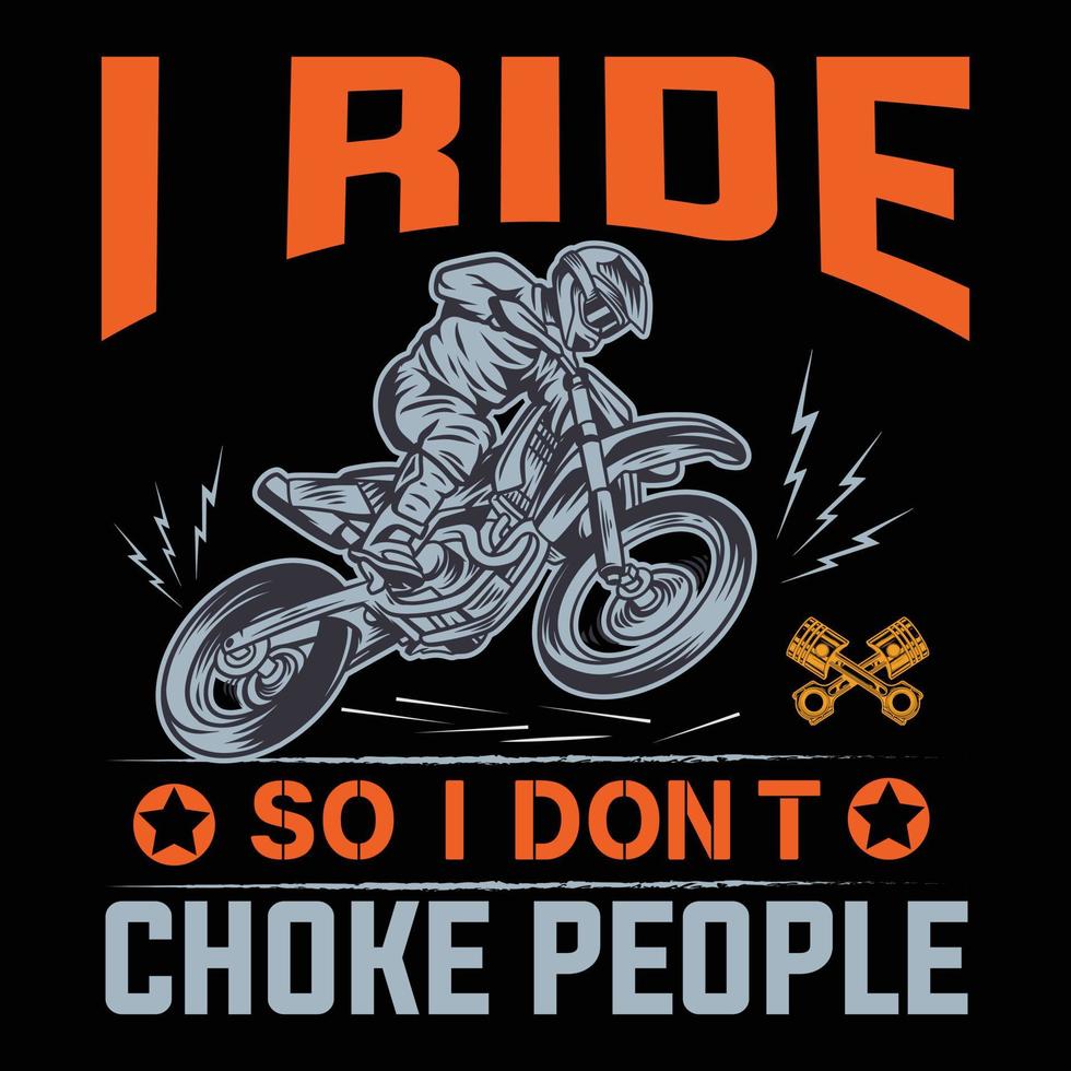 design de camiseta de motocicleta vetor