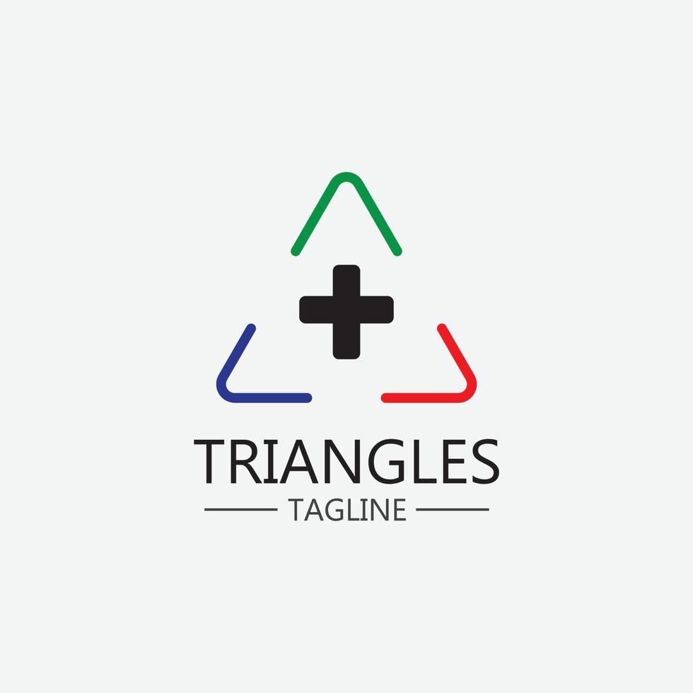 design de ícone de triângulo vetor