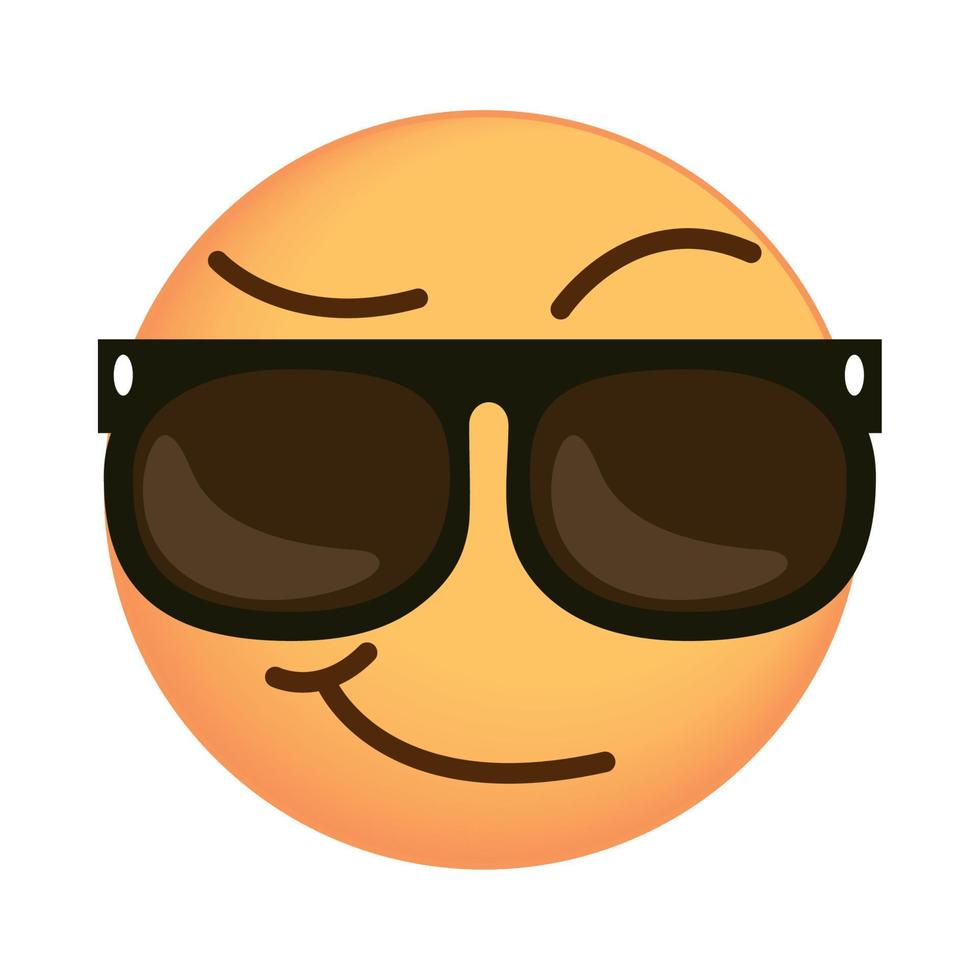 óculos de sol emoji vetor