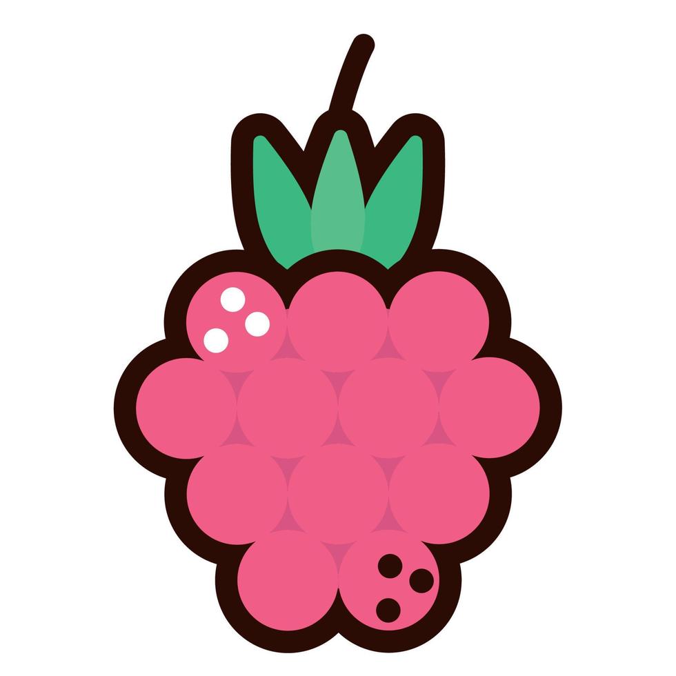 ícone de doodle de frutas amora vetor