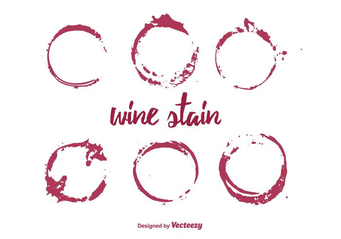 Vector Set of Wine Stain