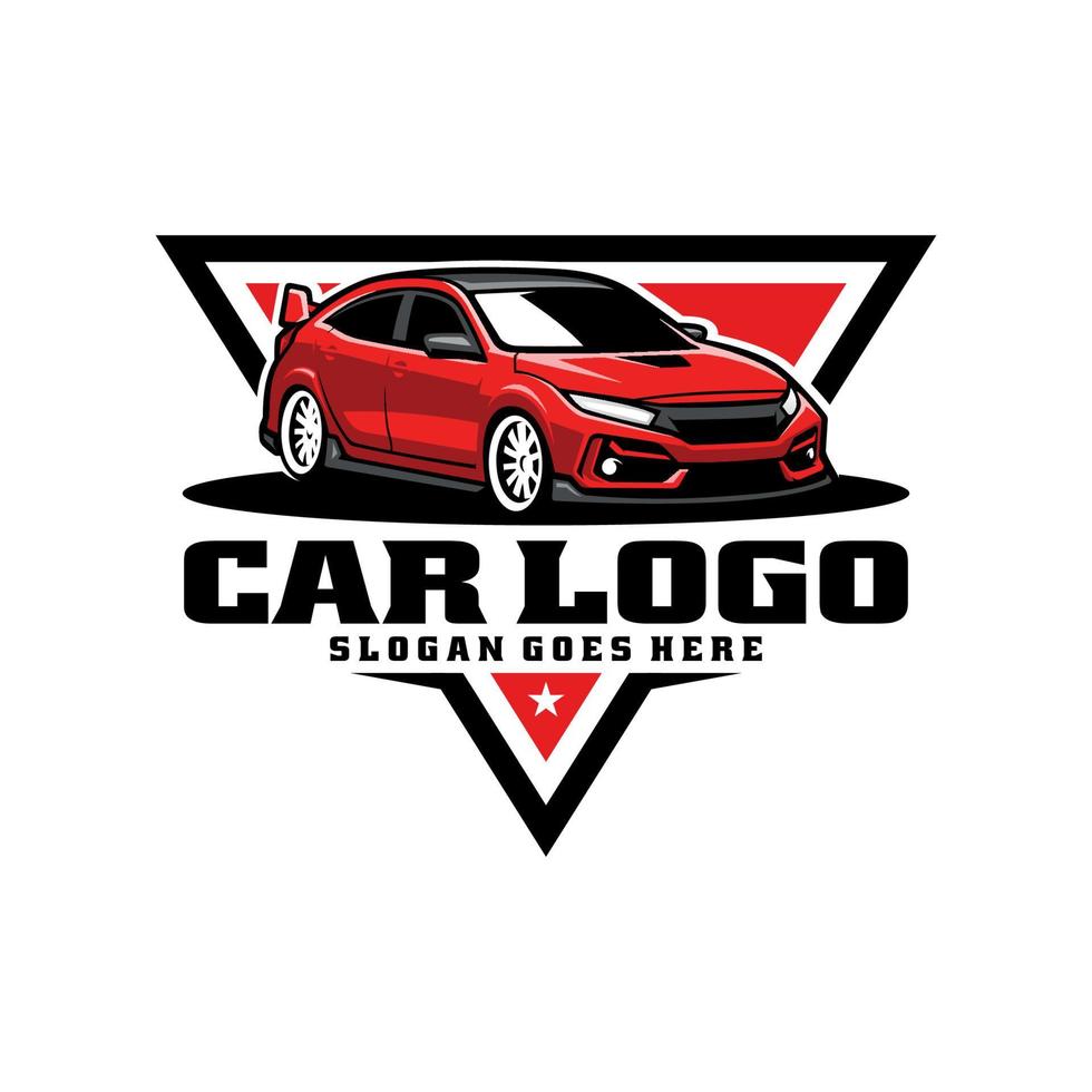 vetor de logotipo de emblema de ilustração de carro japão automotivo