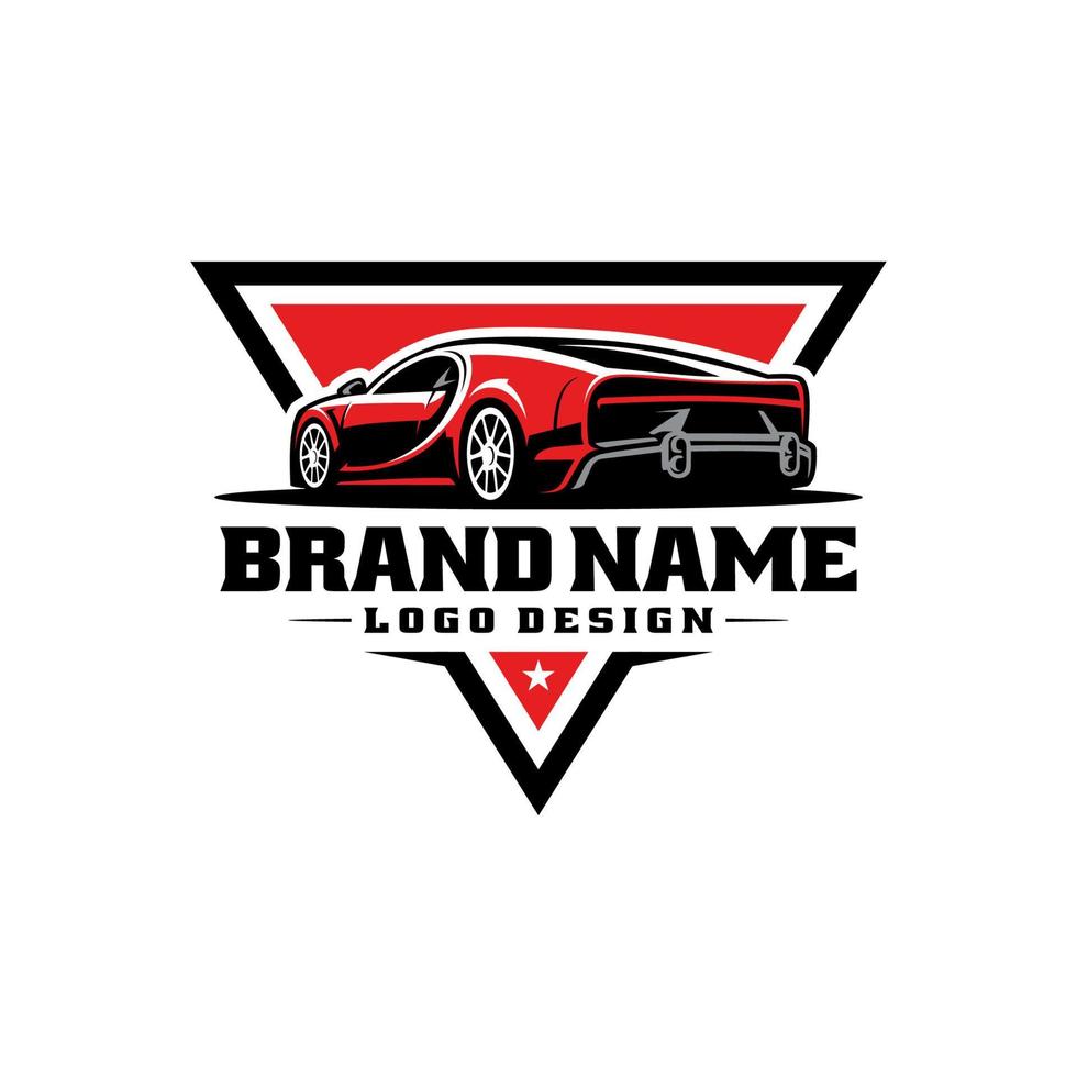 vetor de logotipo de distintivo de emblema de carro esporte exótico