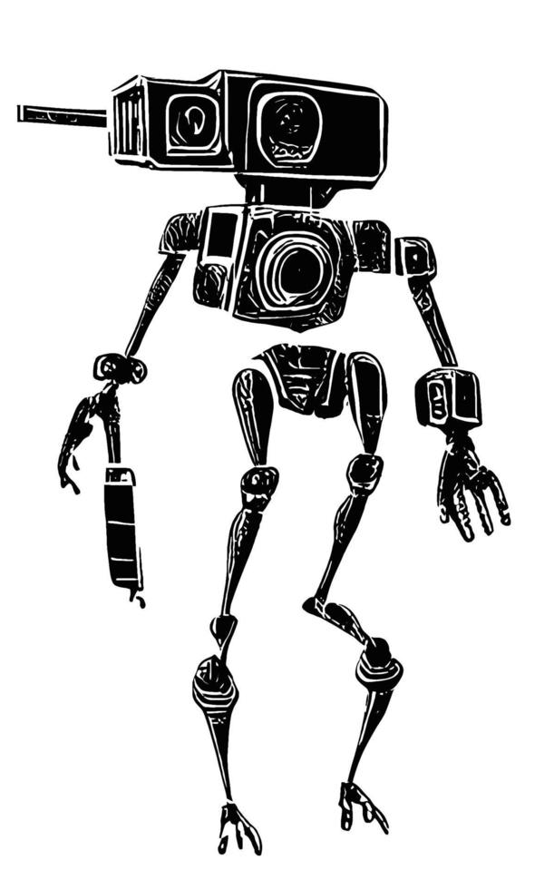 coleção de ficção científica de ativos de arte conceitual de robô vol. 1 vetor