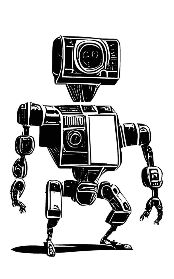 coleção de ficção científica de ativos de arte conceitual de robô vol. 1 vetor