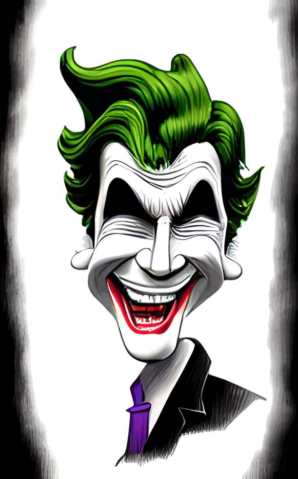 coringa retrato em quadrinhos coleção de halloween vol1 vetor