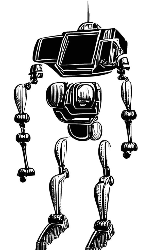 ativos de arte conceitual de robôs coleção sci-fri vol. 1 vetor