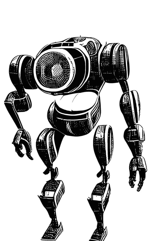 ativos de arte conceitual de robôs coleção sci-fri vol. 1 vetor