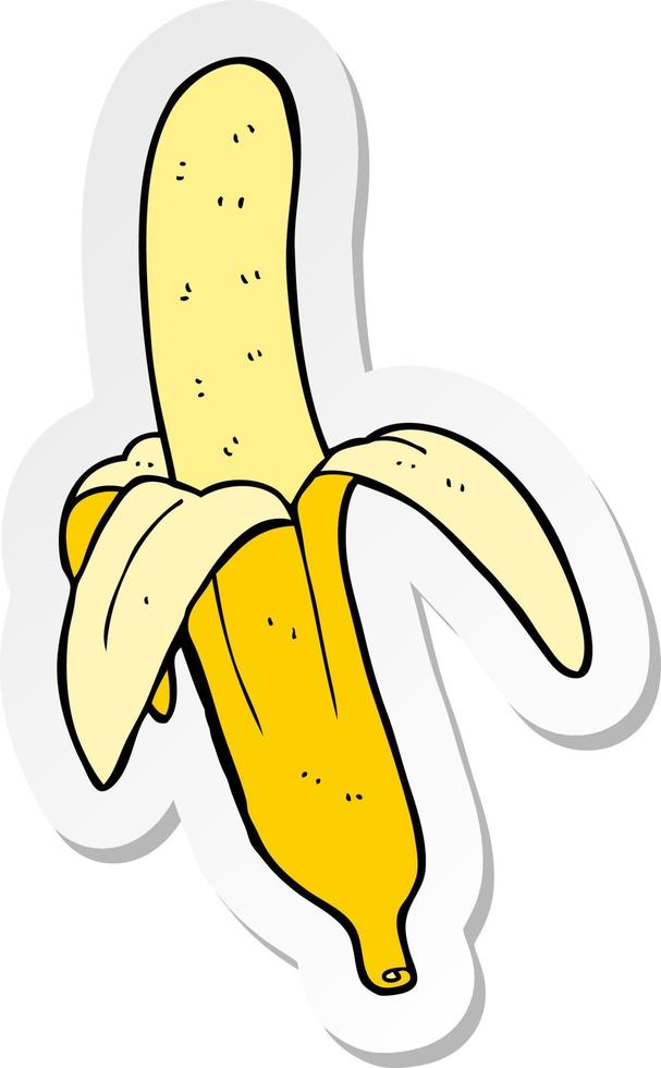 adesivo de uma banana de desenho animado vetor