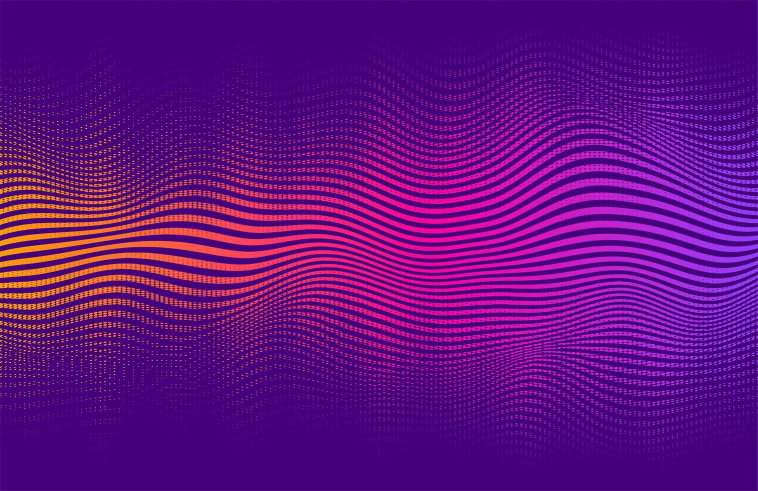 estilo de meio-tom ondulado design gradiente vibrante vetor