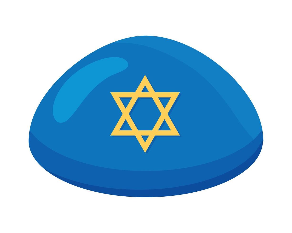 chapéu de quipá judeu vetor