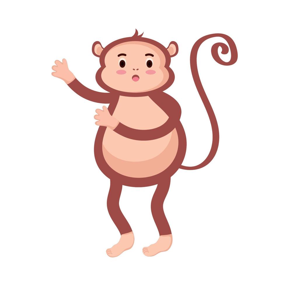 animal macaco fofo vetor