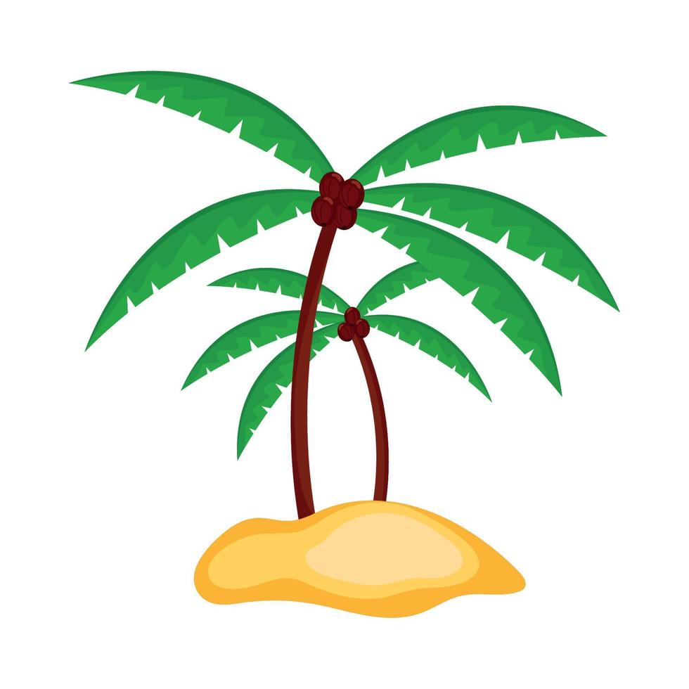 palmeiras na praia vetor