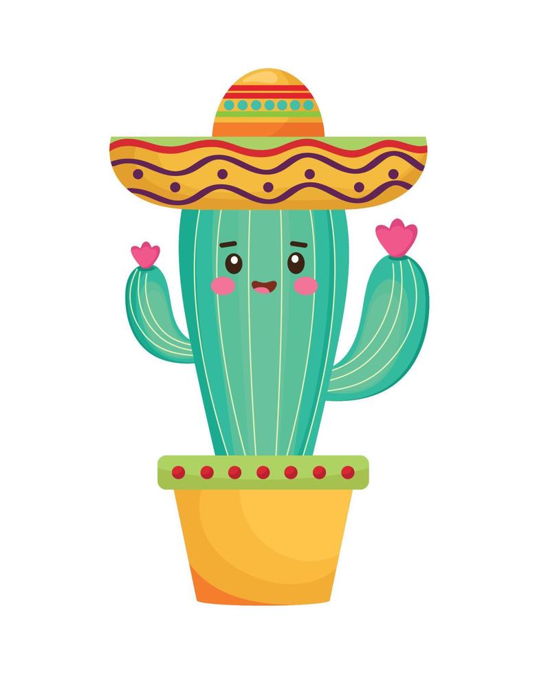 Desenhos animados cactus vestindo sombrero cartazes para a parede • posters  chapéu, bigode, cacto