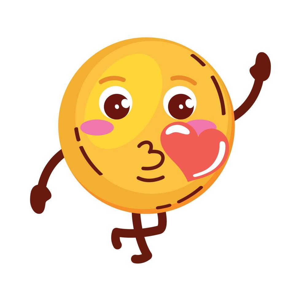 amo emoticons beijando vetor