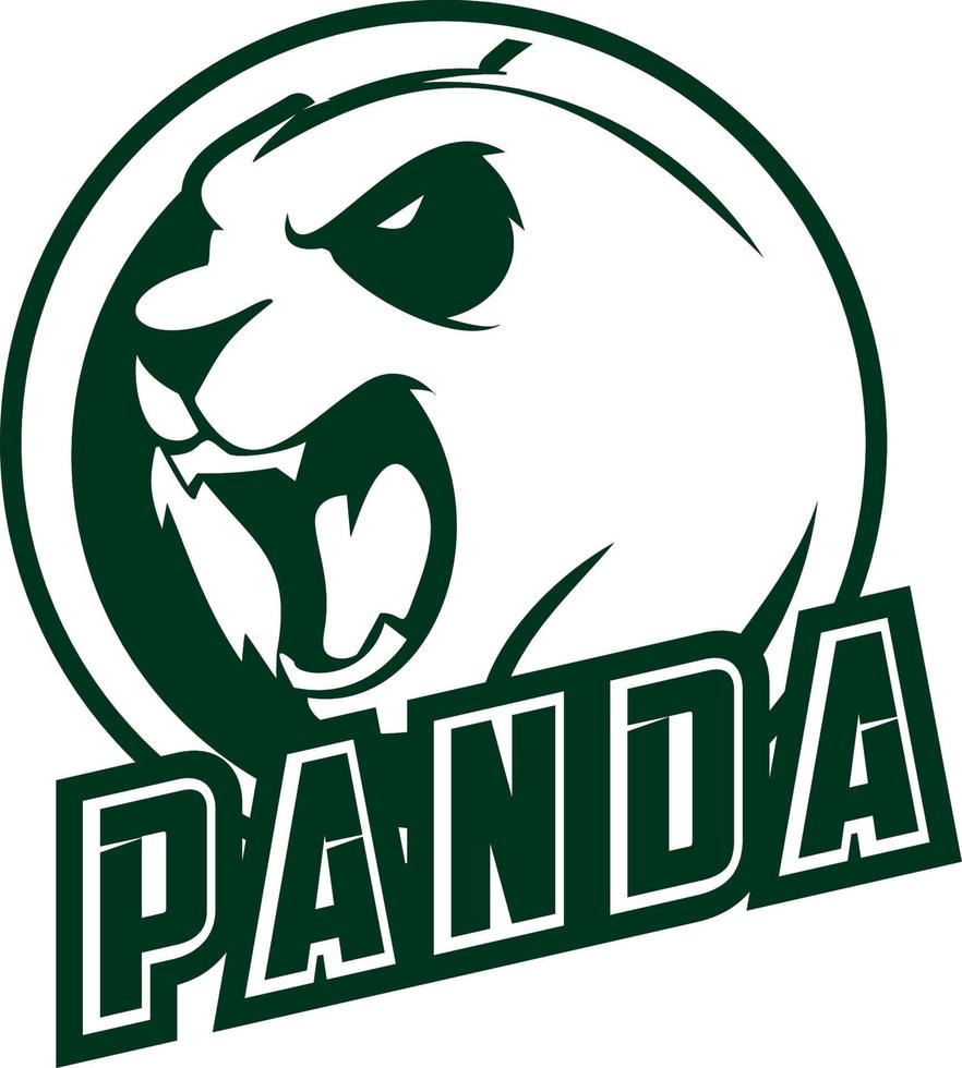 design de logotipo de vetor de ilustração de panda